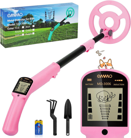 Metalldetektor Kinder Rosa LCD-Display verstellbar 46–96 cm