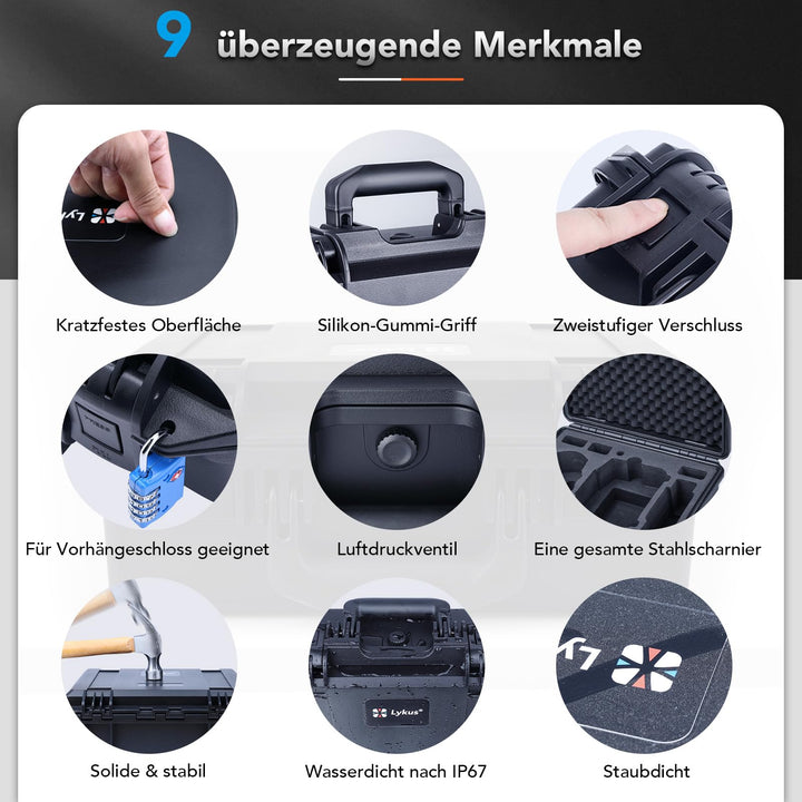 Hartschalenkoffer DJI Mini 4 Pro / Mini 3 Pro IP67 wasserdicht PP - Bild 5