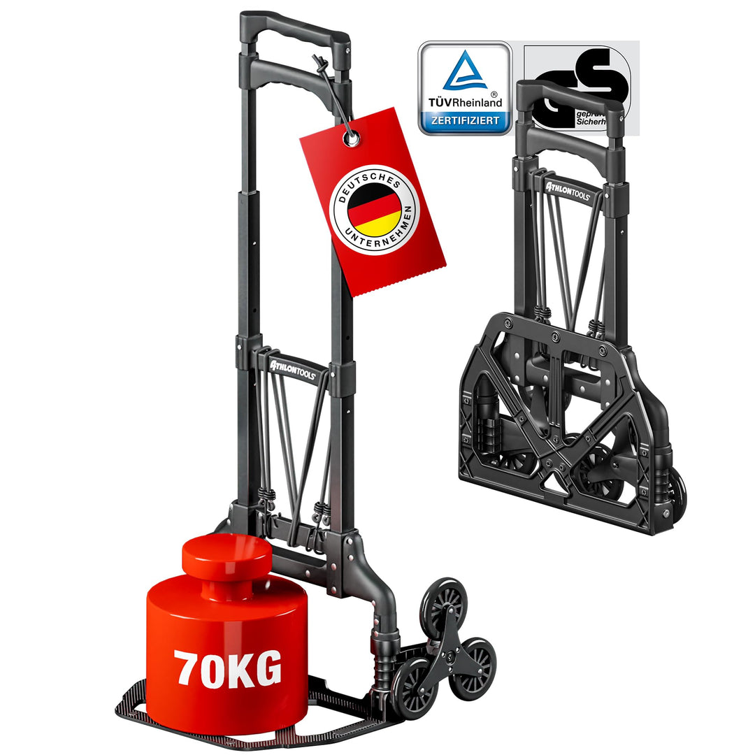 Treppensteiger Sackkarre klappbar Aluminium 70 kg TÜV GS-geprüft