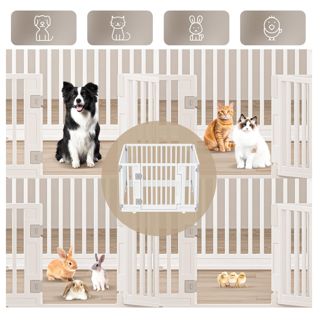 Welpen-Laufstall faltbar HDPE BPA-frei 89x89 cm für Hunde - Bild 5