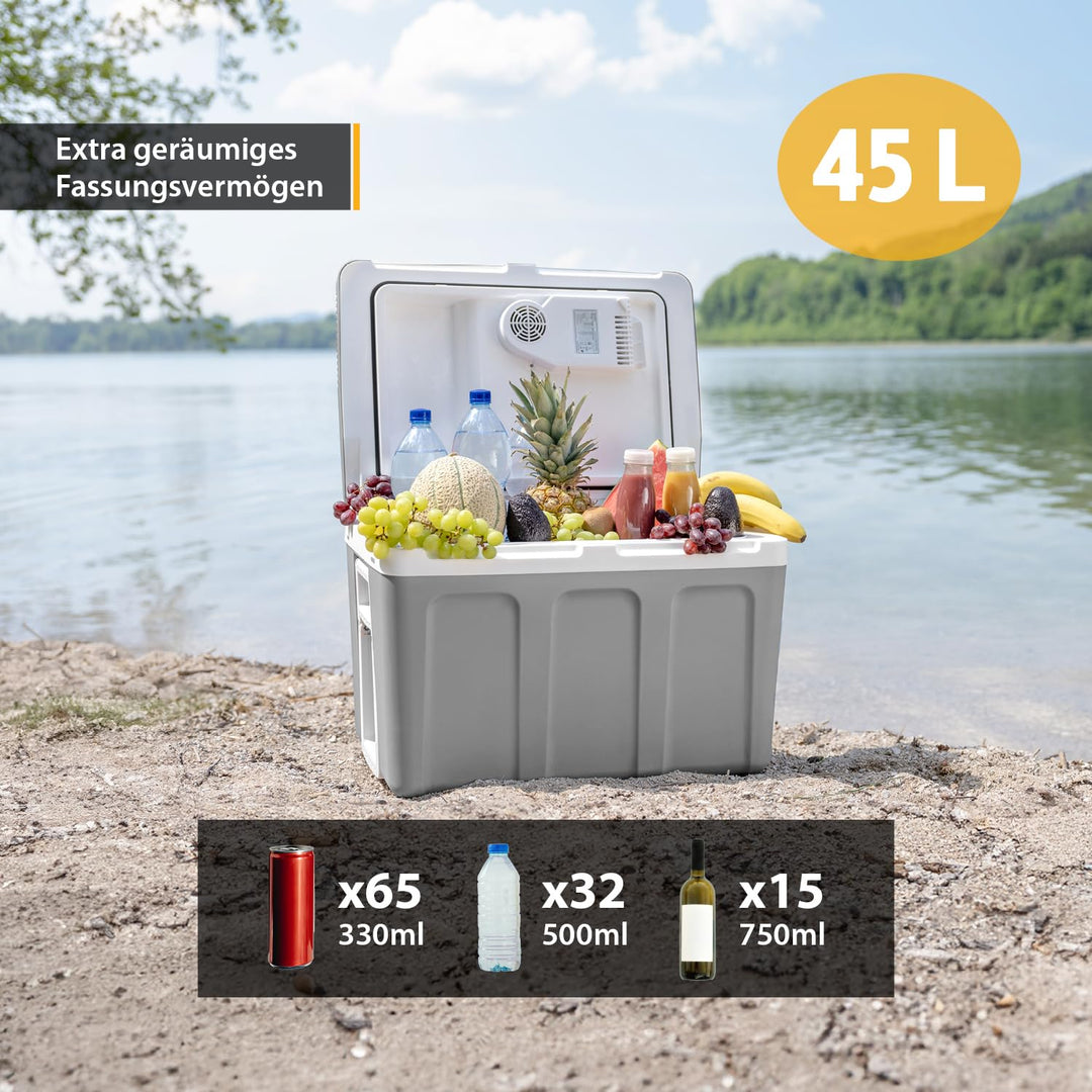 Elektrische Kühlbox 45L 12V/230V mit Rollen, kühlt &amp; wärmt - Bild 3