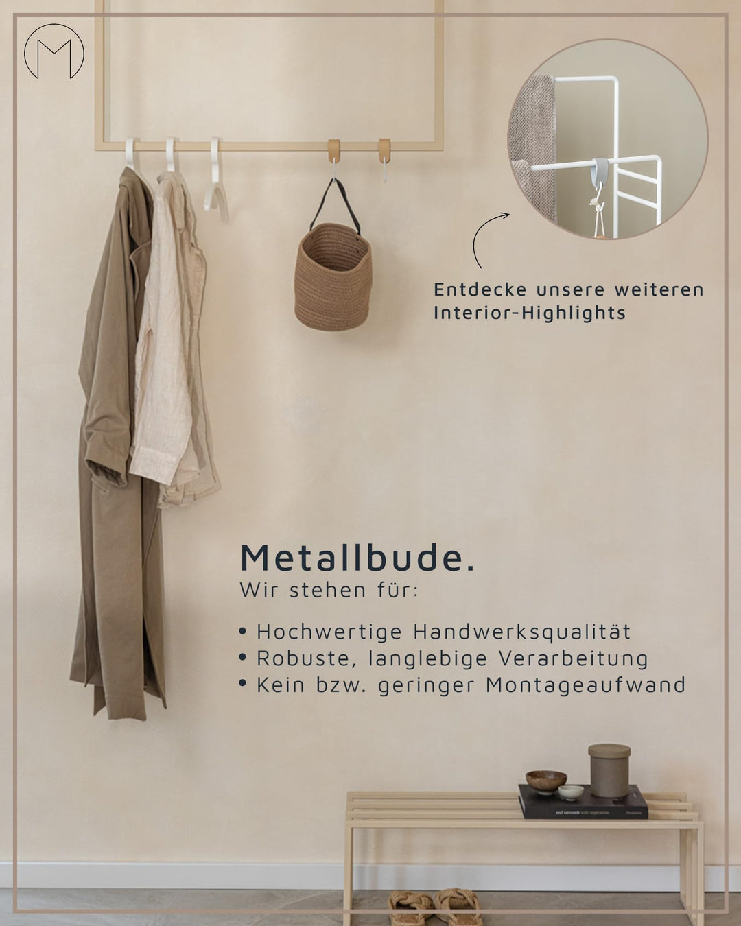 Kleiderbügel Kunststoff 6er Set Schwarz 46 cm platzsparend - Bild 7