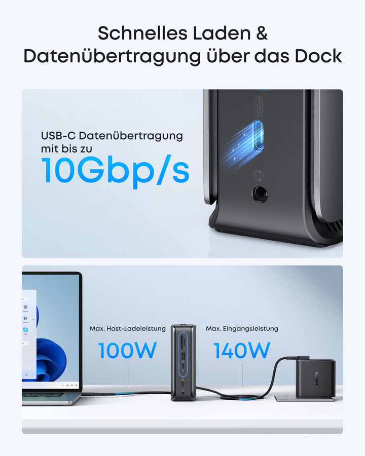 Laptop Dockingstation 13-in-1 Triple-Display USB-C mit abnehmbarem Hub - Bild 7