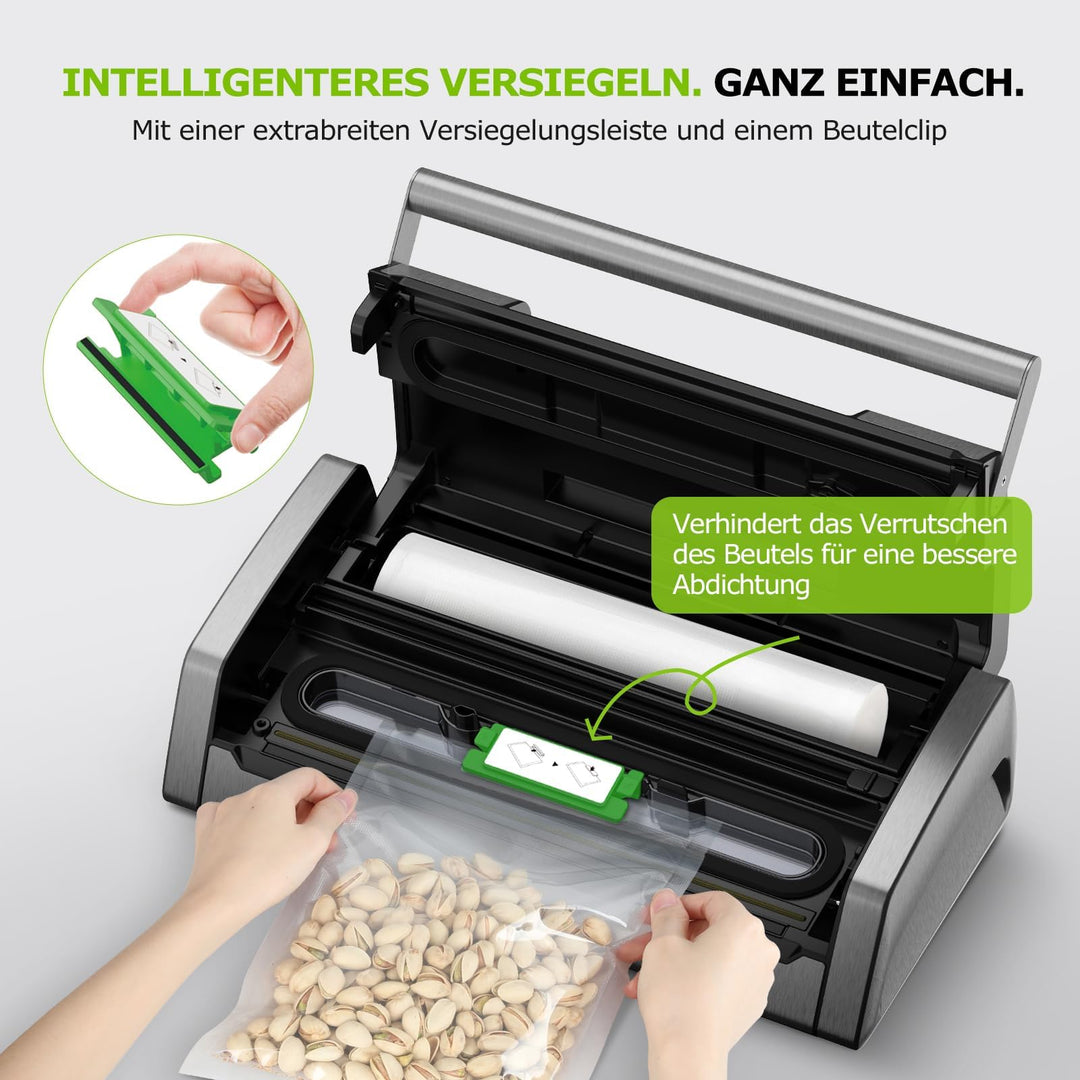 Vakuumiergerät 135W mit Cutter und Rollenhalter für Lebensmittel - Bild 3