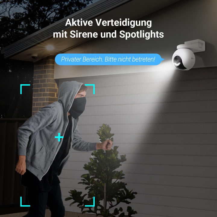 Outdoor-Überwachungskamera 4K PTZ Solar 360° mit 10400 mAh Akku - Bild 8