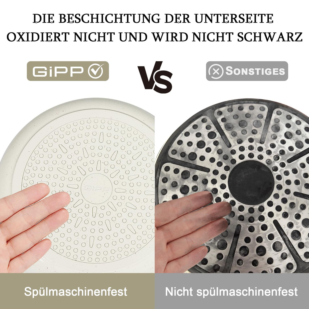 Topfset mit abnehmbarem Griff 11-teilig Granit Induktion Backofen - Bild 6