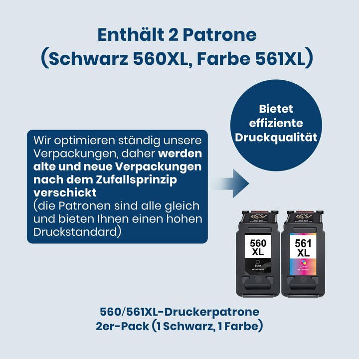 Tintenpatronen PG-560XL CL-561XL Multipack für Canon PIXMA - Bild 2