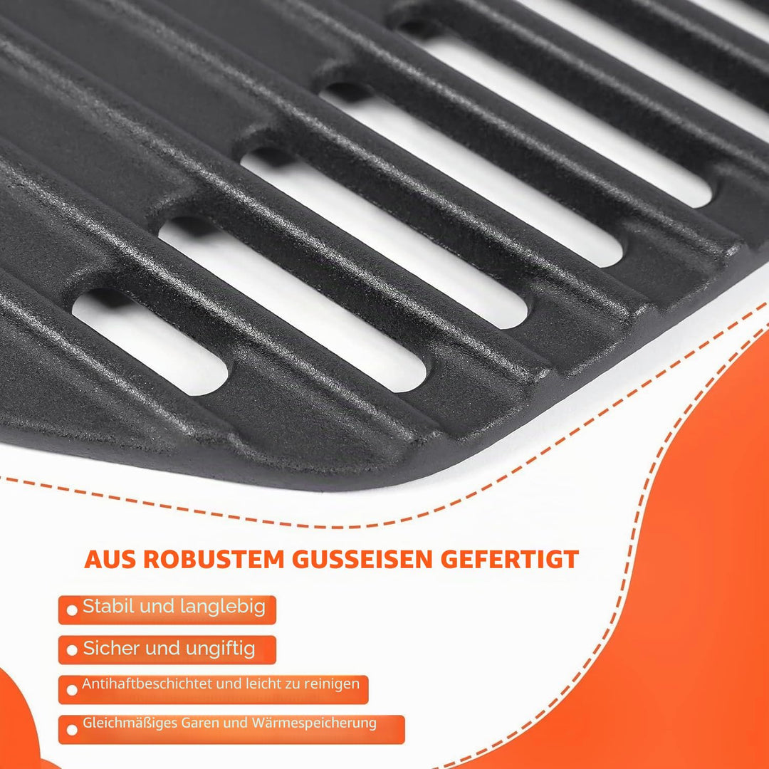 Grillrost Gusseisen 27,3x38,8 cm für Weber Q200/Q2000 Serie 2er-Set - Bild 3