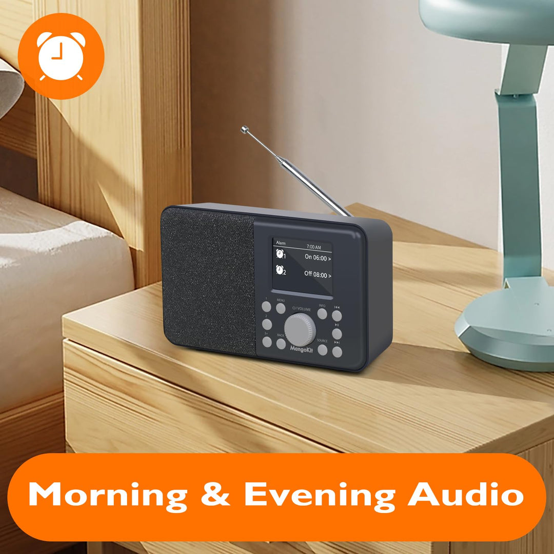DAB/DAB+ Digitalradio tragbar mit Bluetooth und UKW dunkelgrau - Bild 4