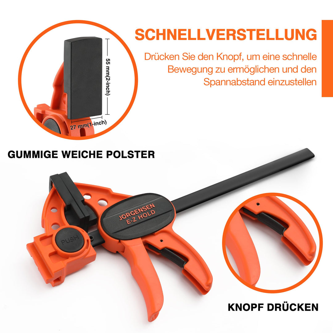 Einhandzwingen Set 4-teilig Stahl 2-in-1 mit Spreizfunktion - Bild 5
