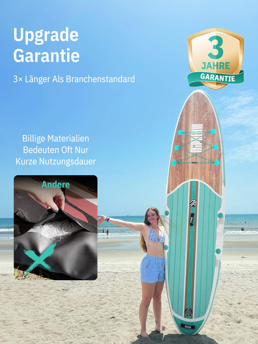 SUP Board aufblasbar mit Kayak-Sitz 200 kg Tragkraft Komplett-Set - Bild 4