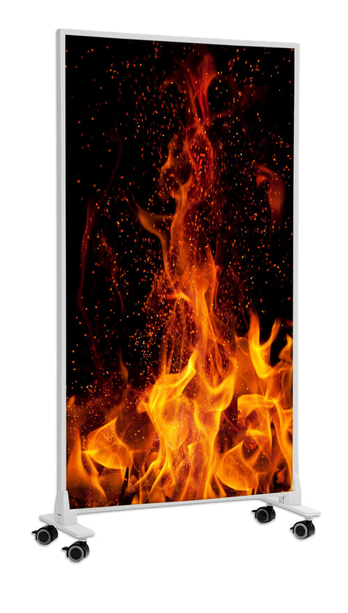 Infrarotheizung Standgerät 1200 W mit Thermostat Flammen-Design