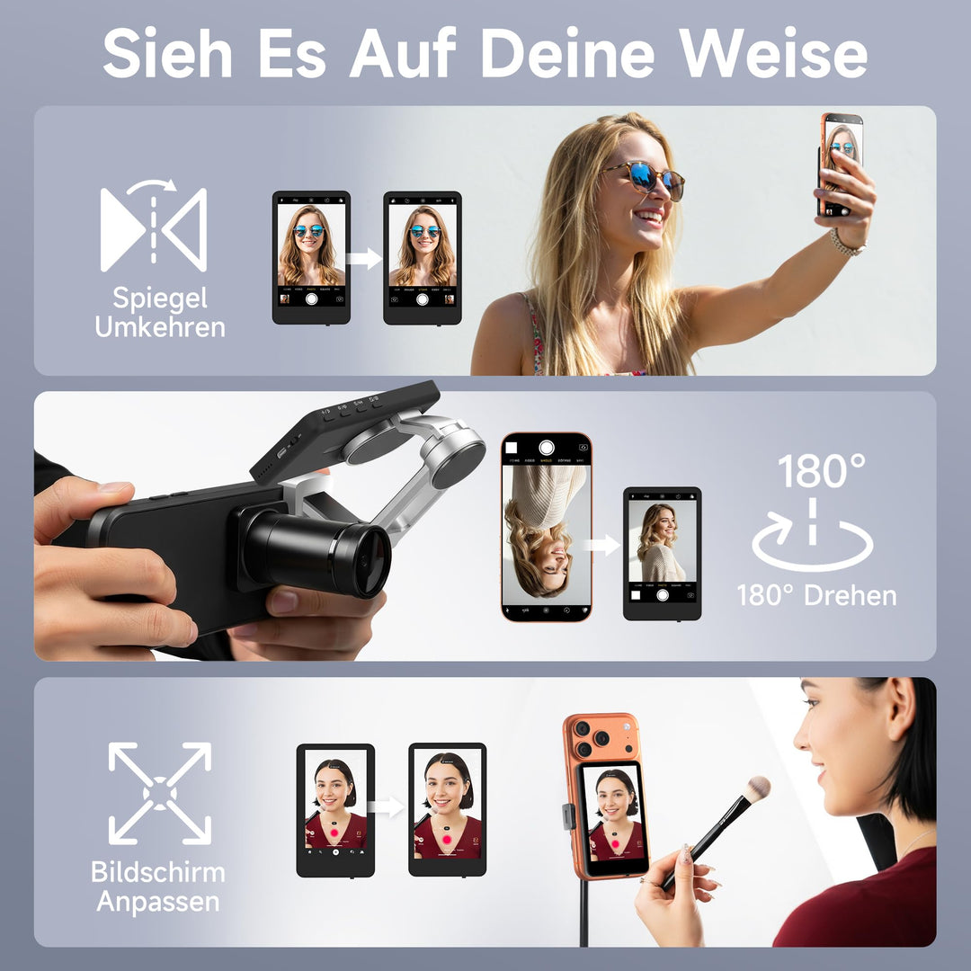 Selfie-Monitor fuer Smartphone kabellos mit Lautsprecher 4K Solo-Creator - Bild 3