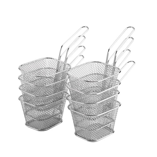 Frittierkorb Mini Edelstahl 8er-Set für Pommes und Snacks