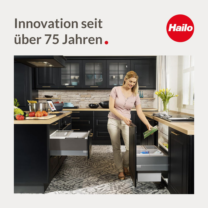 Einbau-Mülltrenner 3 Fächer 28 L Vollauszug für Drehtür-Unterschrank - Bild 8