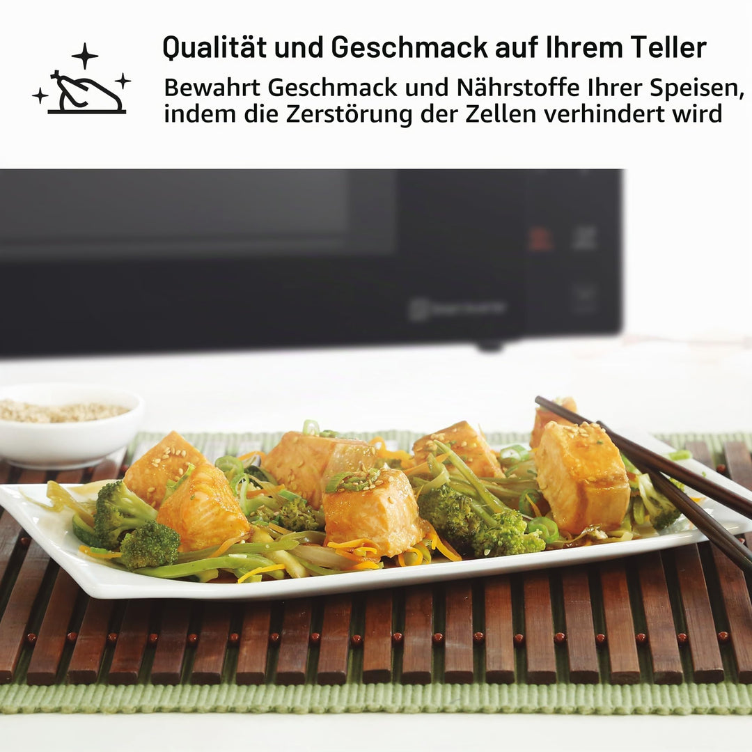 Mikrowelle mit Grill 25L 1150W Quarzgrill Inverter schwarz - Bild 6