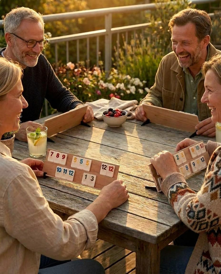 Rummy Holzspiel massives Buchenholz für 4 Spieler - Bild 8