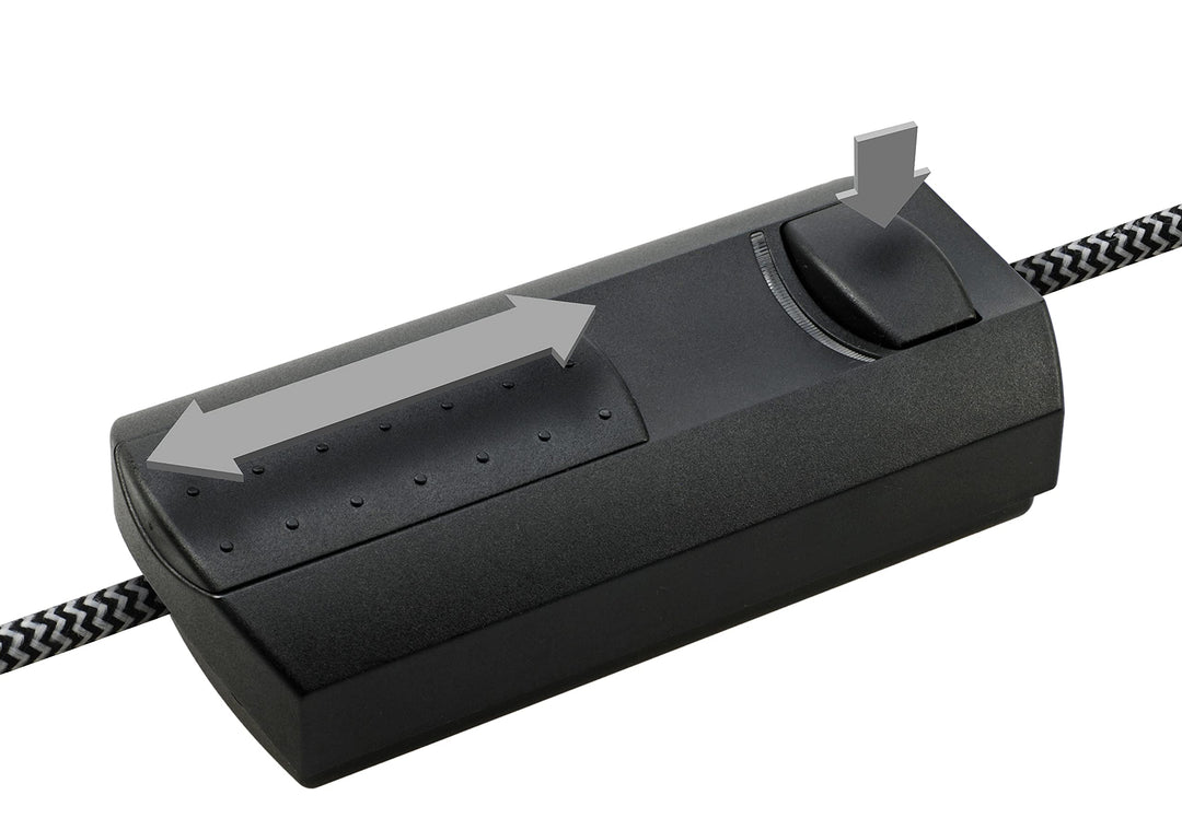 Schnurdimmer LED Phasenanschnitt 3-150W schwarz 230V Schnurschalter - Bild 2