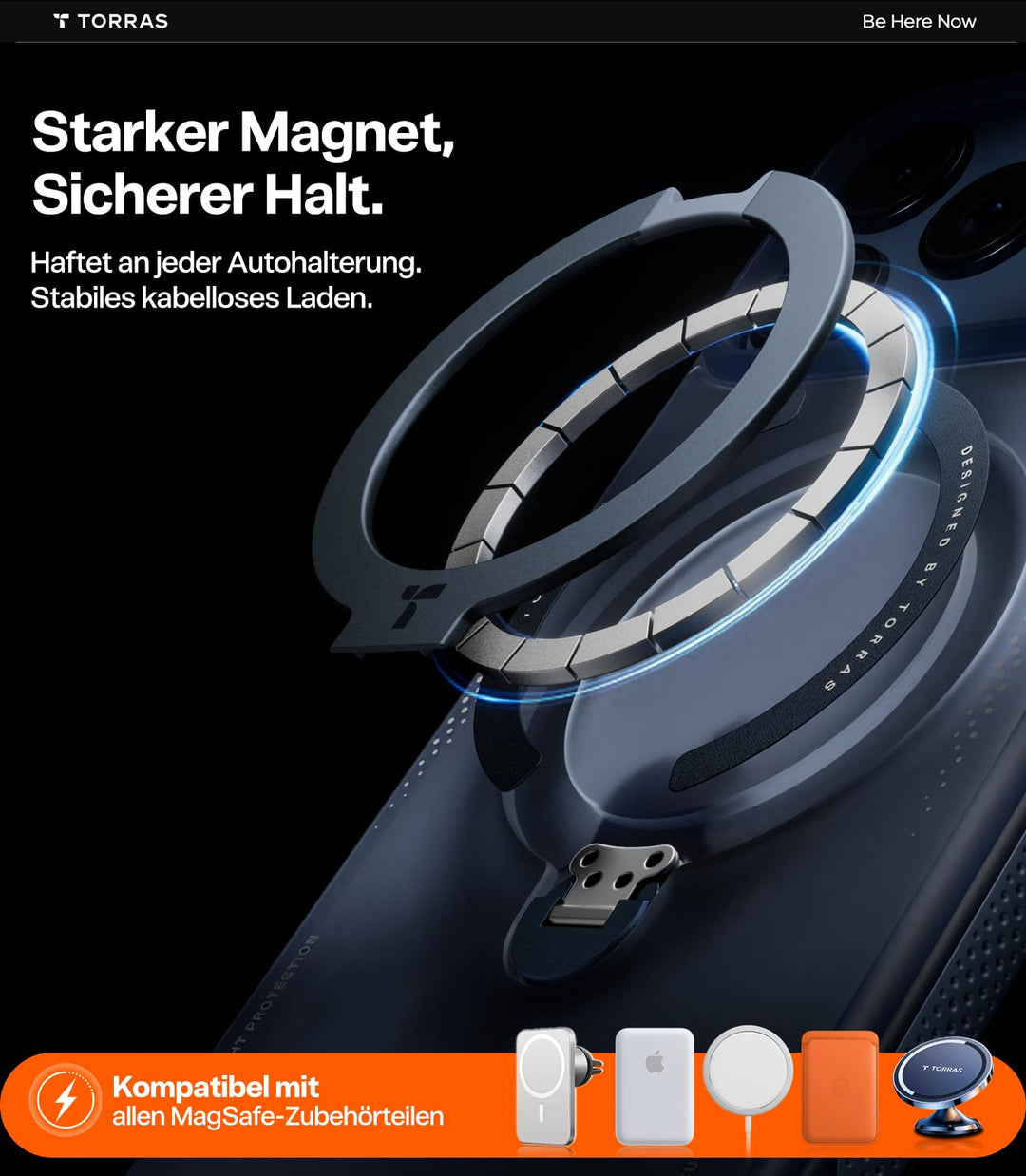 iPhone 17 Pro Max Hülle Airbag MagSafe 360°-Ring Militärstandard - Bild 5