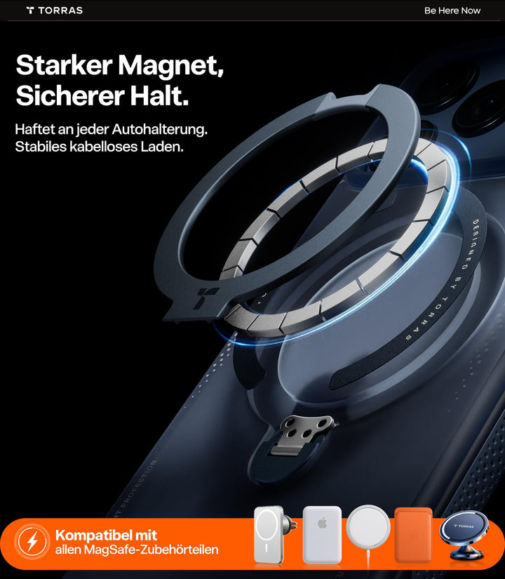 iPhone 17 Pro Max Hülle Airbag MagSafe 360°-Ring Militärstandard - Bild 5