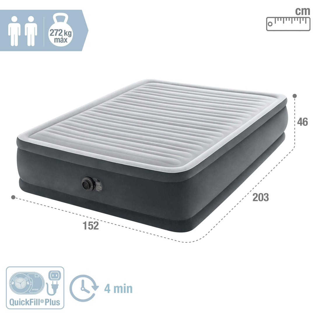 Luftbett Queen Fiber-Tech 152x203x46 cm mit integrierter Pumpe - Bild 4