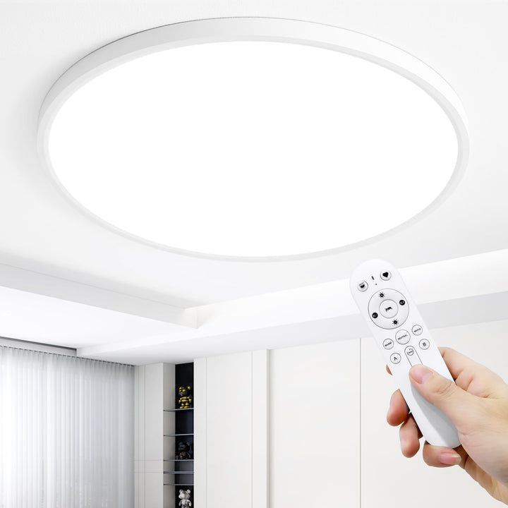 LED Deckenleuchte Flach Dimmbar Rund 48W Ø50cm mit Fernbedienung