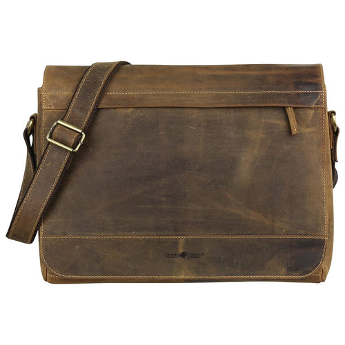 Umhängetasche Leder XL Rindsleder braun DIN A4 38x29x15cm