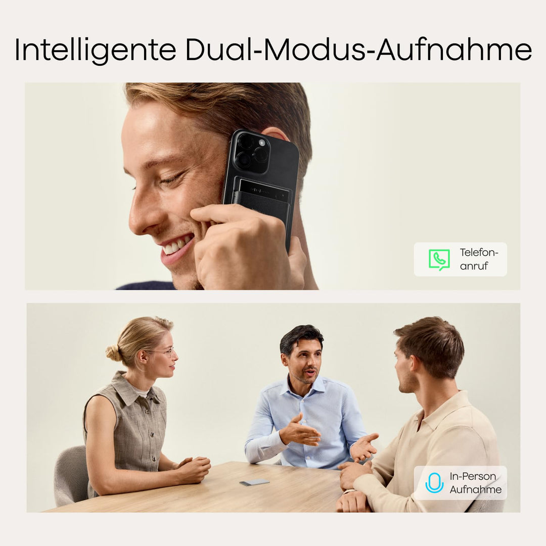 KI-Diktiergerät mit AMOLED-Display 5-Mikrofon-System 112+ Sprachen - Bild 3