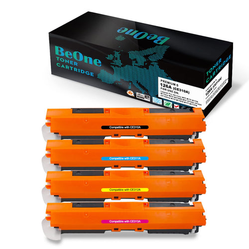 Toner-Set 4x Schwarz kompatibel HP 126A CE310A LaserJet CP1025