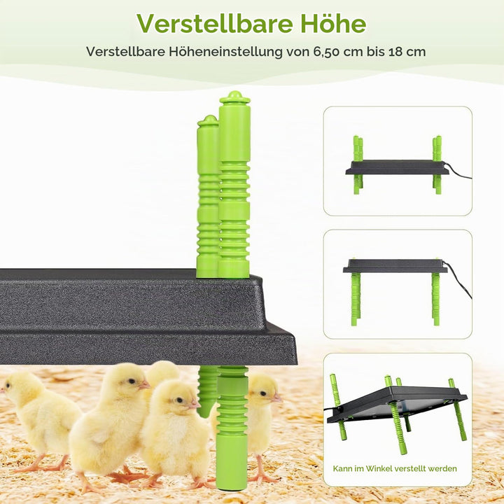 Heizplatte Küken 30x40cm höhenverstellbar 6-18cm für Geflügelaufzucht - Bild 3