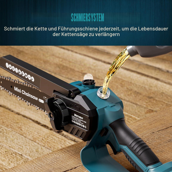 Akku-Kettensäge 6+8 Zoll bürstenlos für Makita 18V ohne Akku - Bild 6