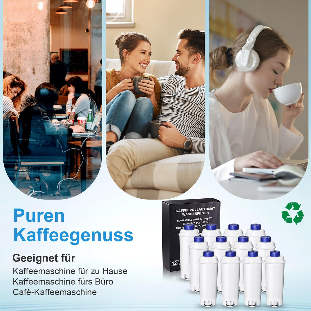Wasserfilter für Kaffeevollautomaten 12er-Pack Aktivkohle Ersatzfilter - Bild 6
