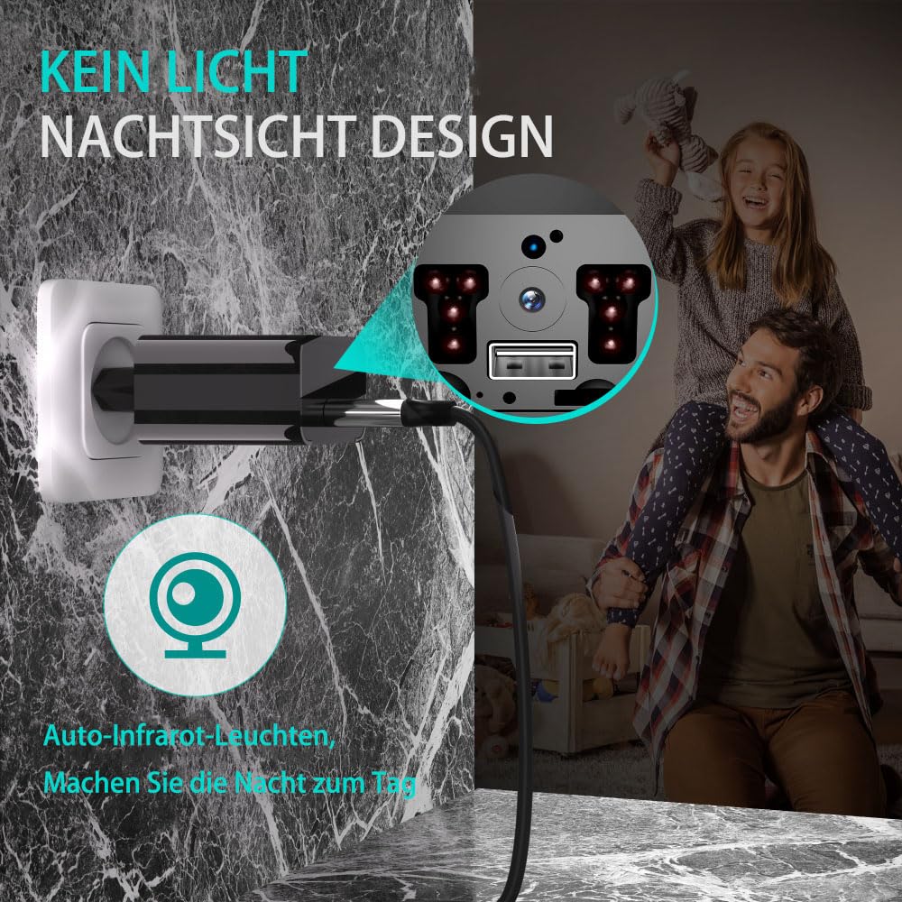 Mini-Überwachungskamera 1080P USB 64GB Speicher Nachtsicht Bewegungsmelder - Bild 6