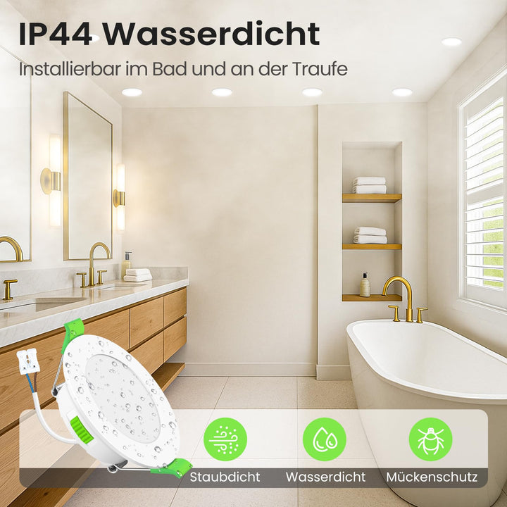 LED Einbaustrahler dimmbar 12er-Set 3CCT IP44 Ø55-68mm - Bild 5