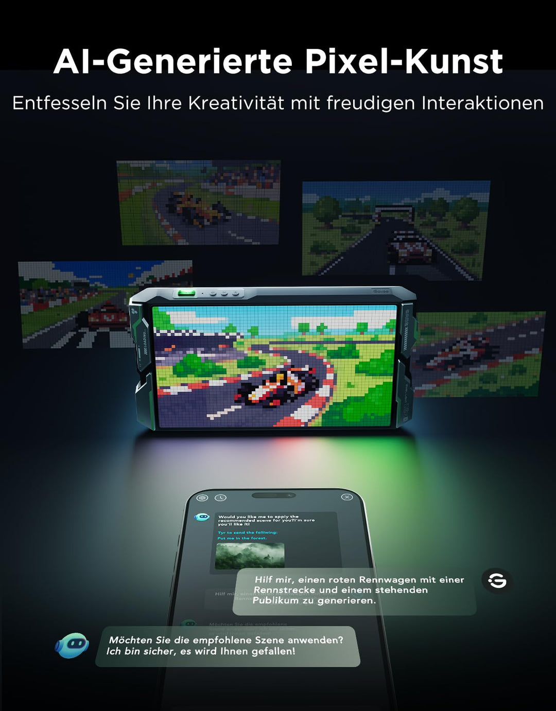 Pixel LED Display Gaming 52x32 mit App, Musik &amp; KI-Steuerung - Bild 7