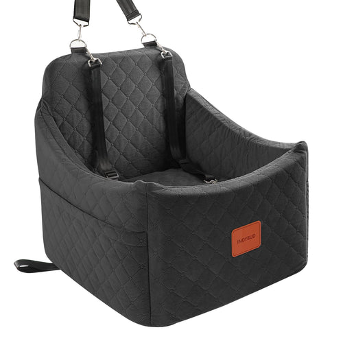 Hunde Autositz Memory Foam für kleine Hunde bis 16 kg Schwarz