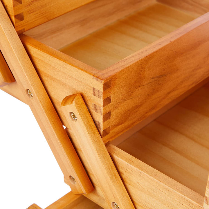 Nähkasten Holz 3 Ebenen mit Beinen für Nähzubehör - Bild 6