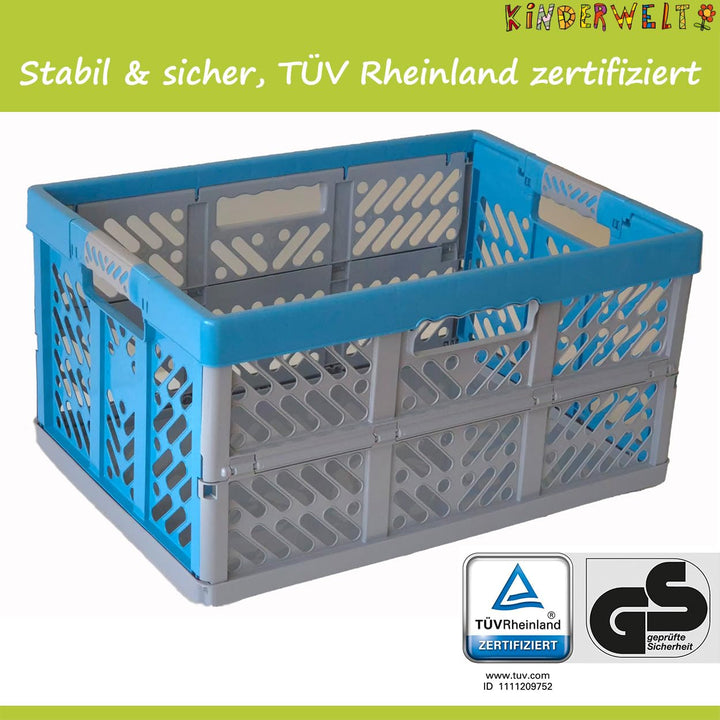 Klappbox 45 L 2er-Set Kunststoff blau bis 50 kg Traglast - Bild 3