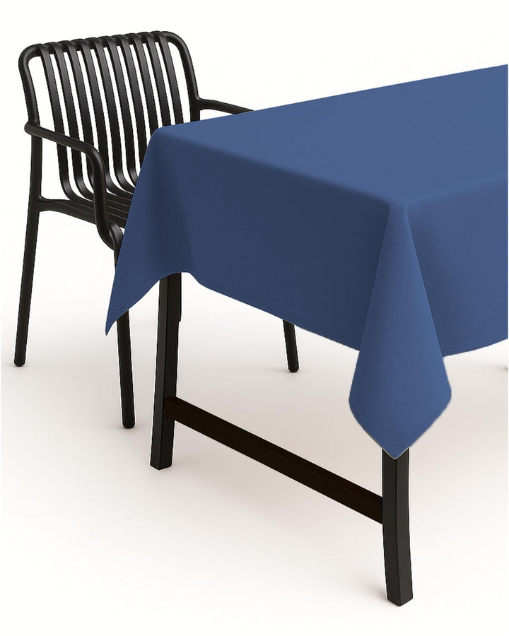 Tischdecke Leinenoptik 160x260 cm Blau Lotuseffekt bügelfrei