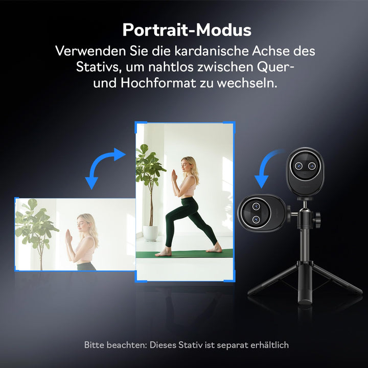 Webcam 4K Dual-Kamera KI-Fokus USB-C mit 3 Mikrofonen - Bild 8