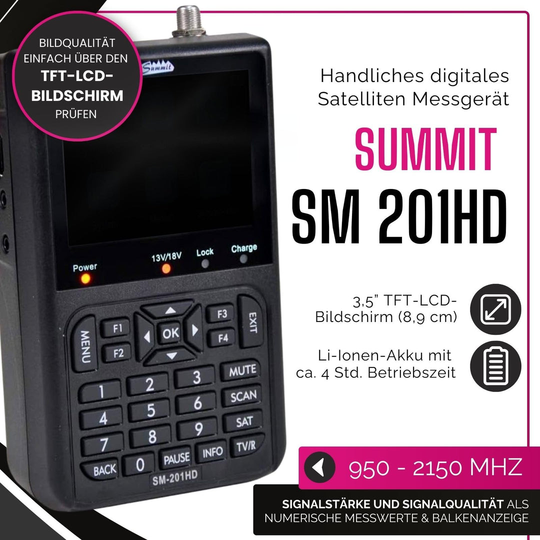 Sat Finder DVB-S/S2 mit LCD-Display und Tonsignal für Camping - Bild 2