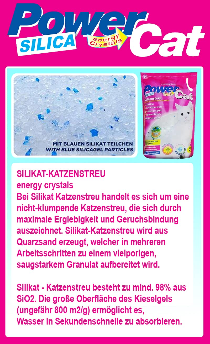 Silikat-Katzenstreu 60 L (12x5L) staubfrei parfümfrei nicht klumpend - Bild 4