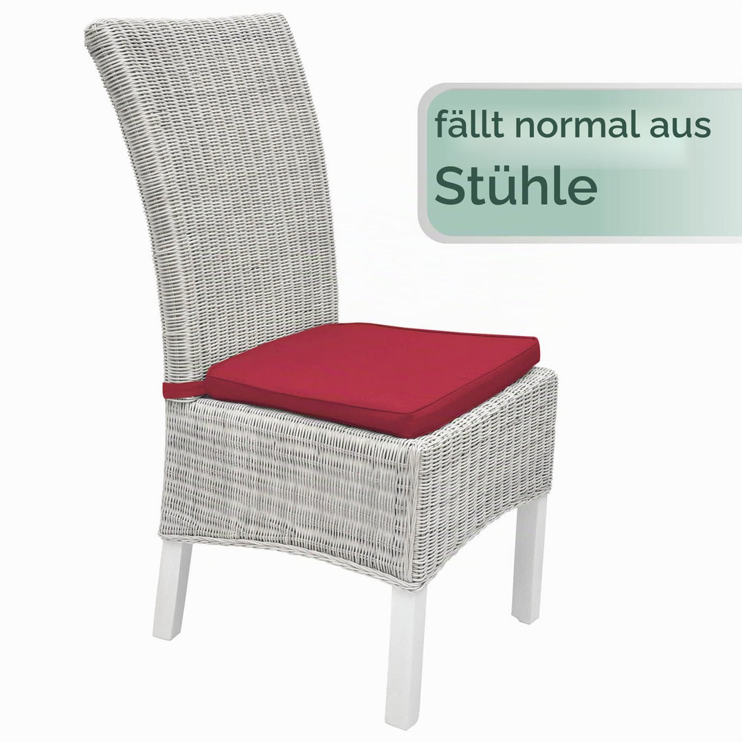 Sitzkissen Outdoor 4er-Set Polyester 45x40x5 cm für Gartenstühle - Bild 6