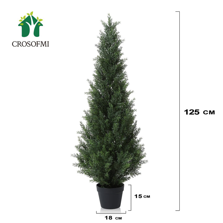 Kunstpflanze Zedernbaum 125 cm im Topf 2er-Set Outdoor - Bild 6