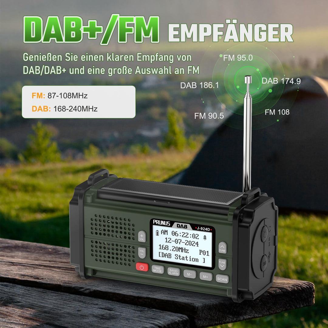 Solar Kurbelradio DAB+/FM mit 10000mAh Akku und Bluetooth - Bild 3