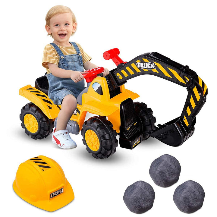 Sitzbagger Kinder ab 3 Jahre PP/PE mit Stauraum und Schaufel