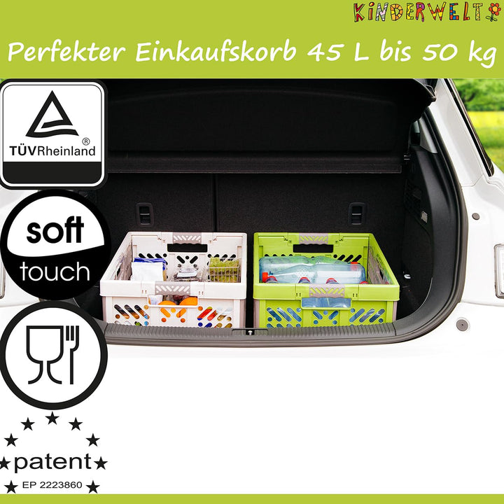 Klappbox 45 L 2er-Set Kunststoff blau bis 50 kg Traglast - Bild 4