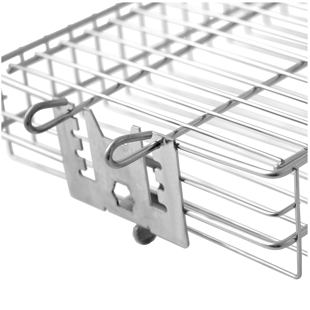 Grillkorb Drehspieß Edelstahl höhenverstellbar 4 Stufen 42 cm - Bild 4