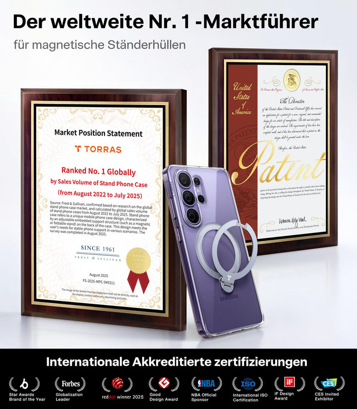 Handyhülle Samsung Galaxy S26 Ultra Klar 360° Magnet-Ständer - Bild 7