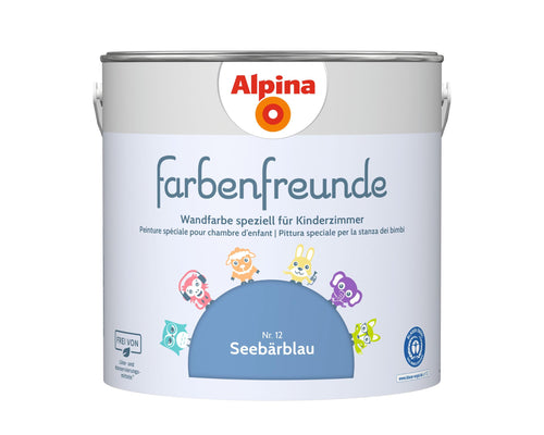 Kinderzimmer-Wandfarbe Seebärblau lösemittelfrei 2,5 L